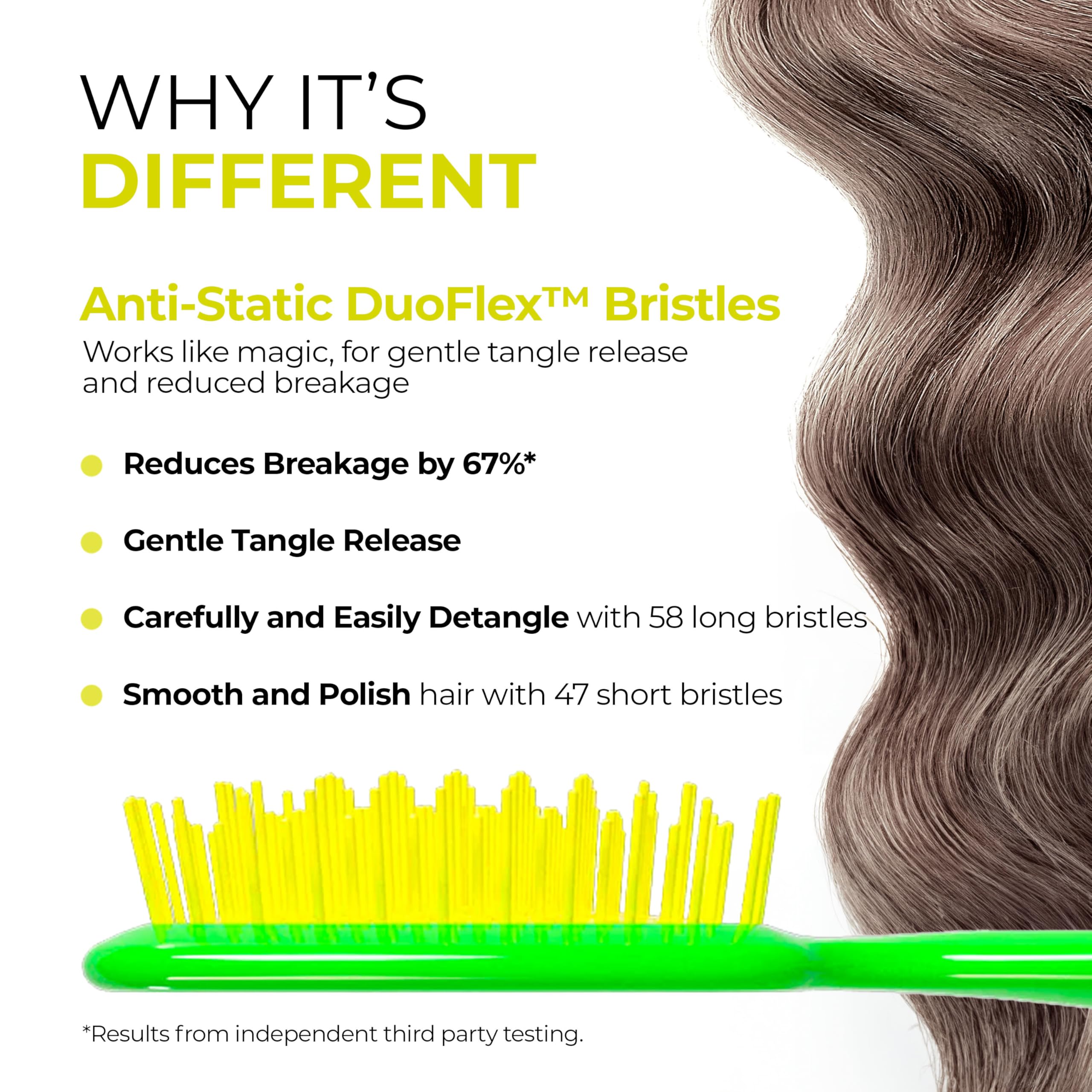 FHI Heat UNbrush bristles 105 dual-length detail aids gentle detangling