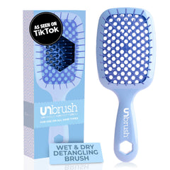 FHI Heat UNbrush close-up of DuoFlex bristles delivering gentle detangling for knots.
