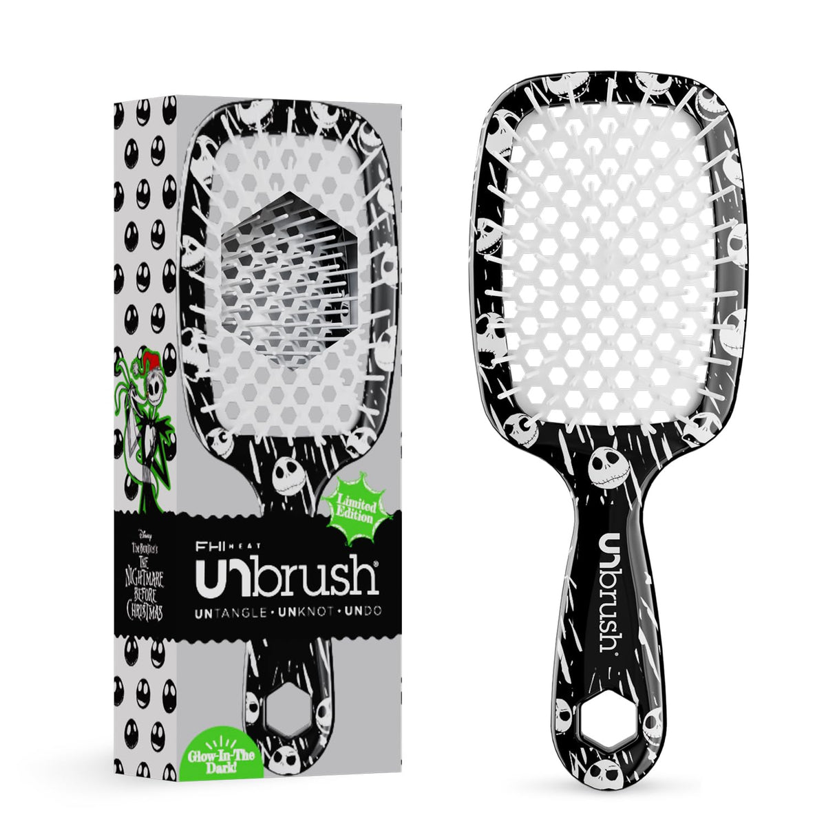 FHI Heat UNbrush Jack bristles closeup for gentle detangling across hair types