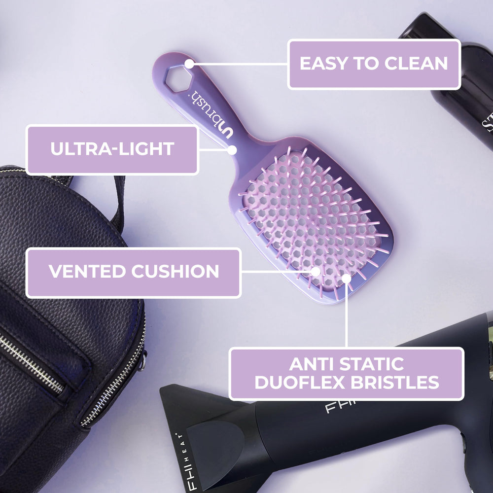 FHI Heat UNbrush lightweight handle enables comfortable styling sessions.