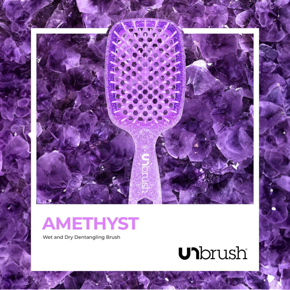 FHI Heat UNbrush long bristles close-up — thorough detangling of stubborn knots