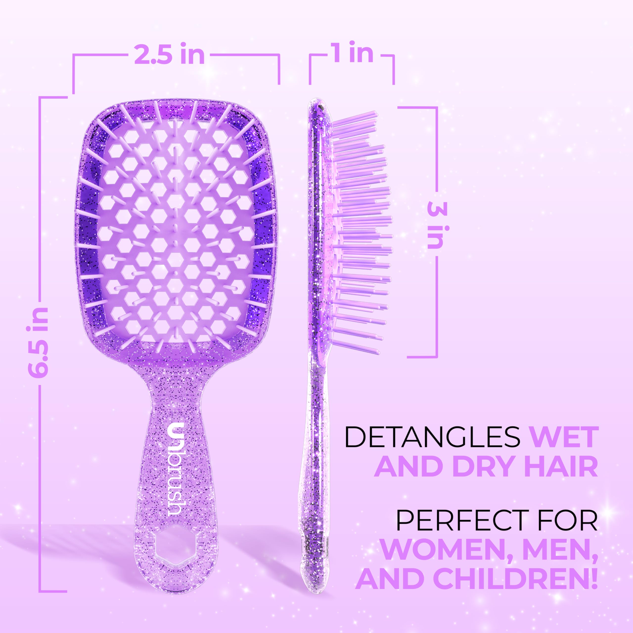 FHI Heat UNbrush Mini highlights 77 dual-length bristles for thorough detangling