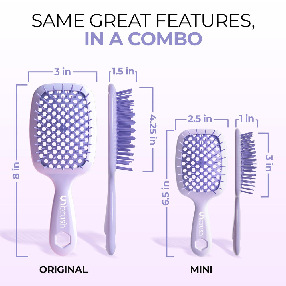 FHI Heat UNbrush Mini bristles close-up for gentle detangling on small sections