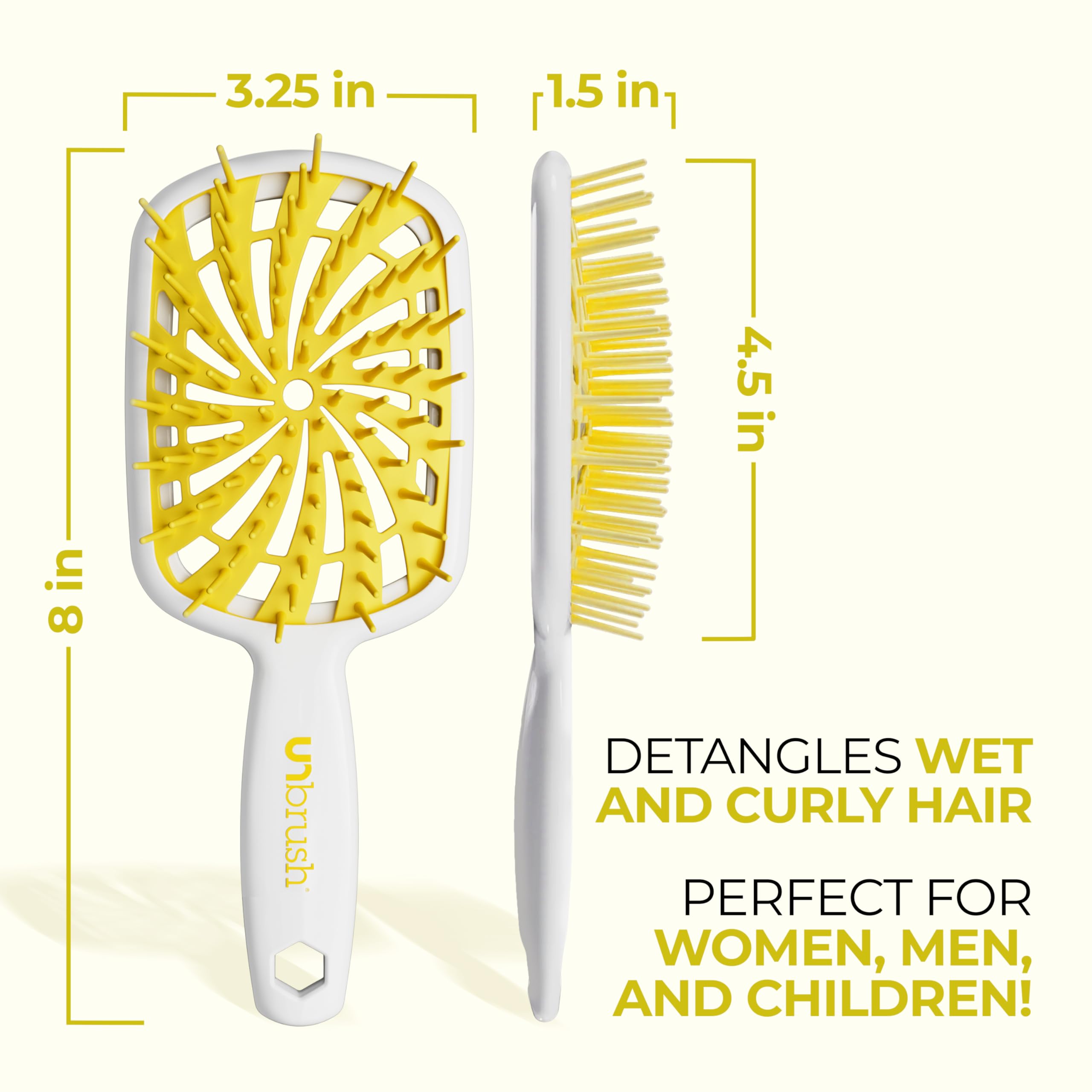 FHI Heat UNbrush Plus anti-static bristles reduce static and breakage during brushing