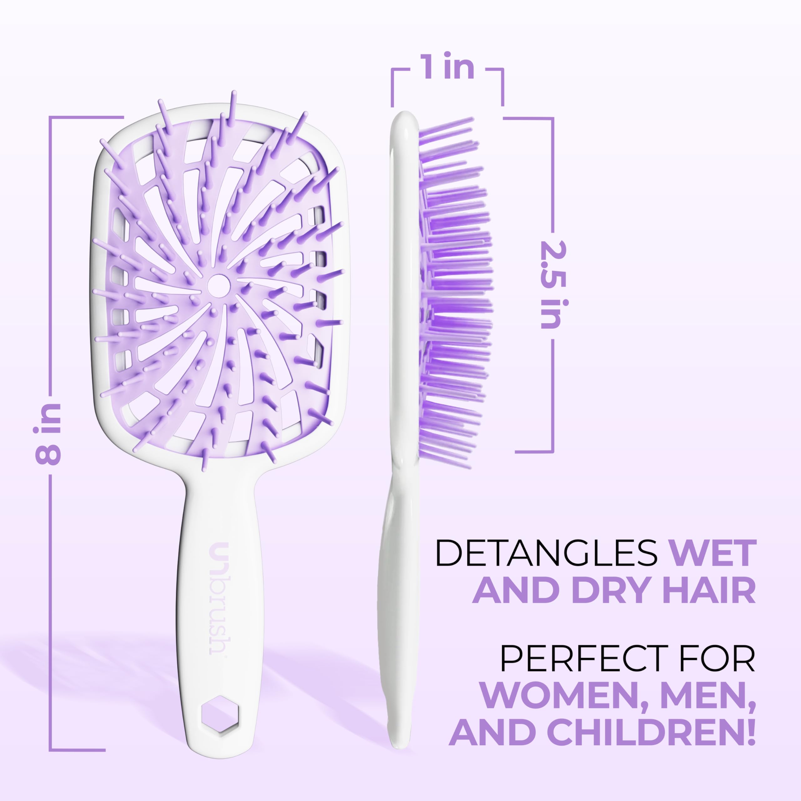 FHI Heat UNbrush Plus anti-static bristles reducing flyaways while detangling