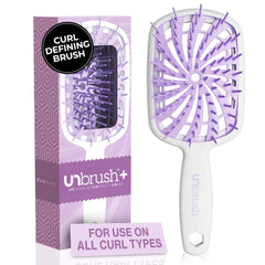 FHI Heat UNbrush Plus bristles close-up showing gentle detangling for fine curls