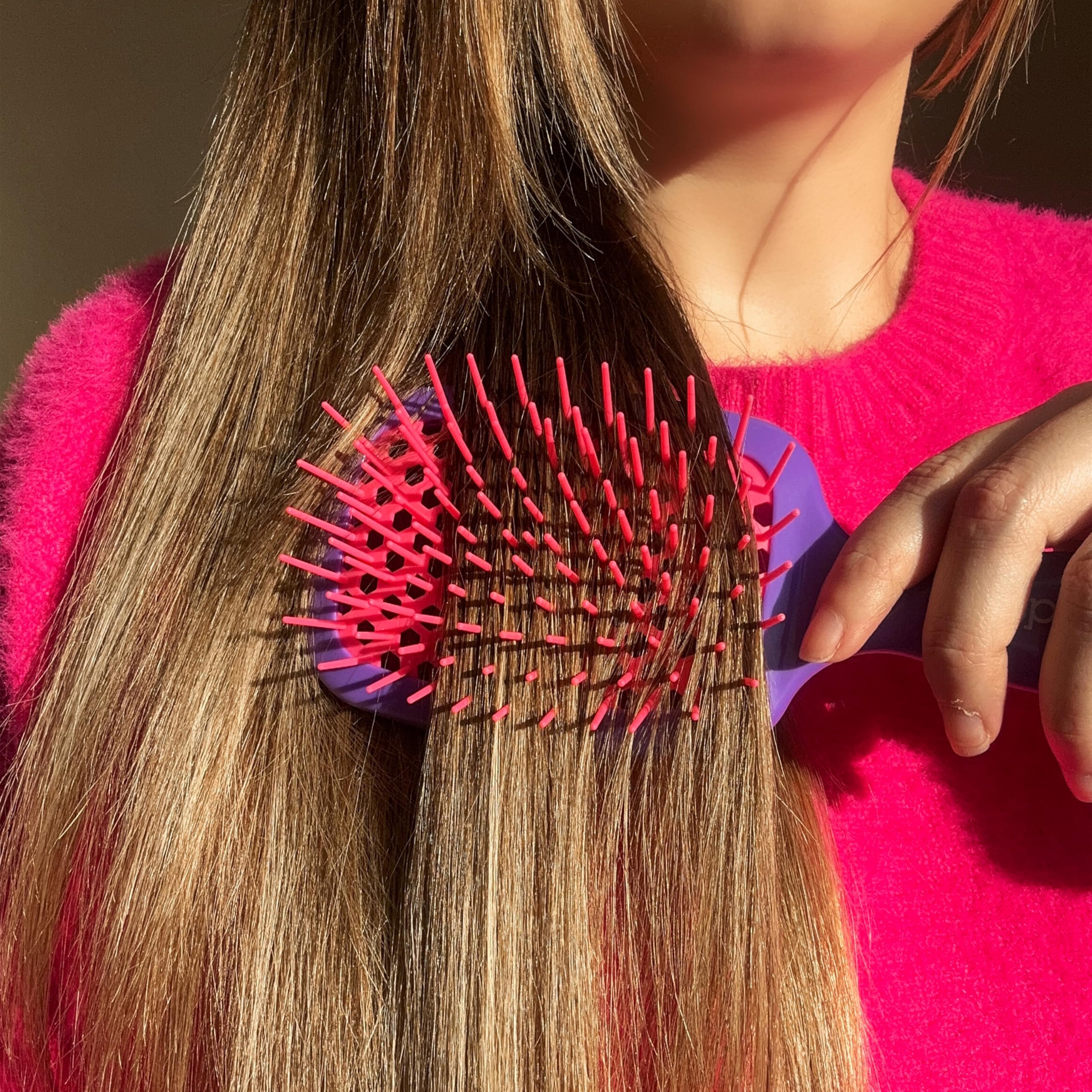 FHI Heat UNbrush results show silky, manageable hair after brushing