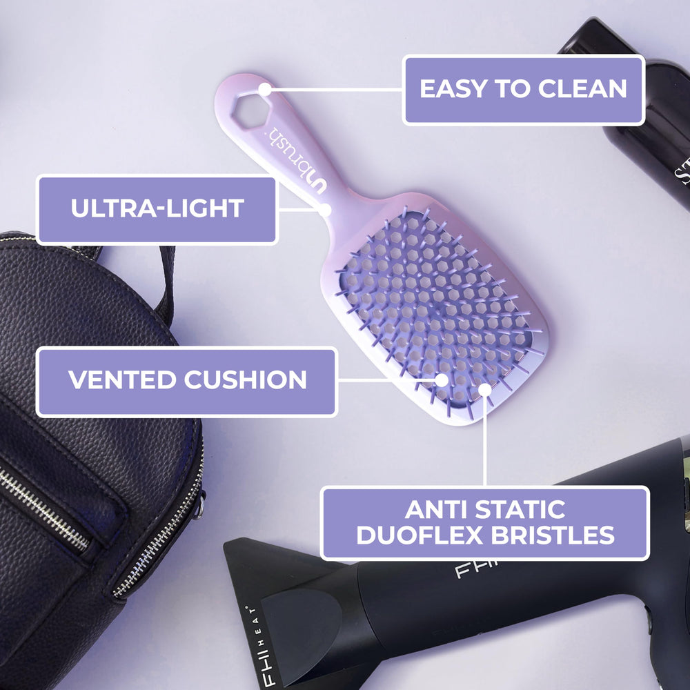 FHI Heat UNbrush vented cushion close-up illustrating faster drying via airflow
