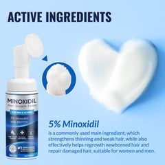 FIGTORUS Minoxidil Foam being dispensed for precise scalp treatment and coverage.