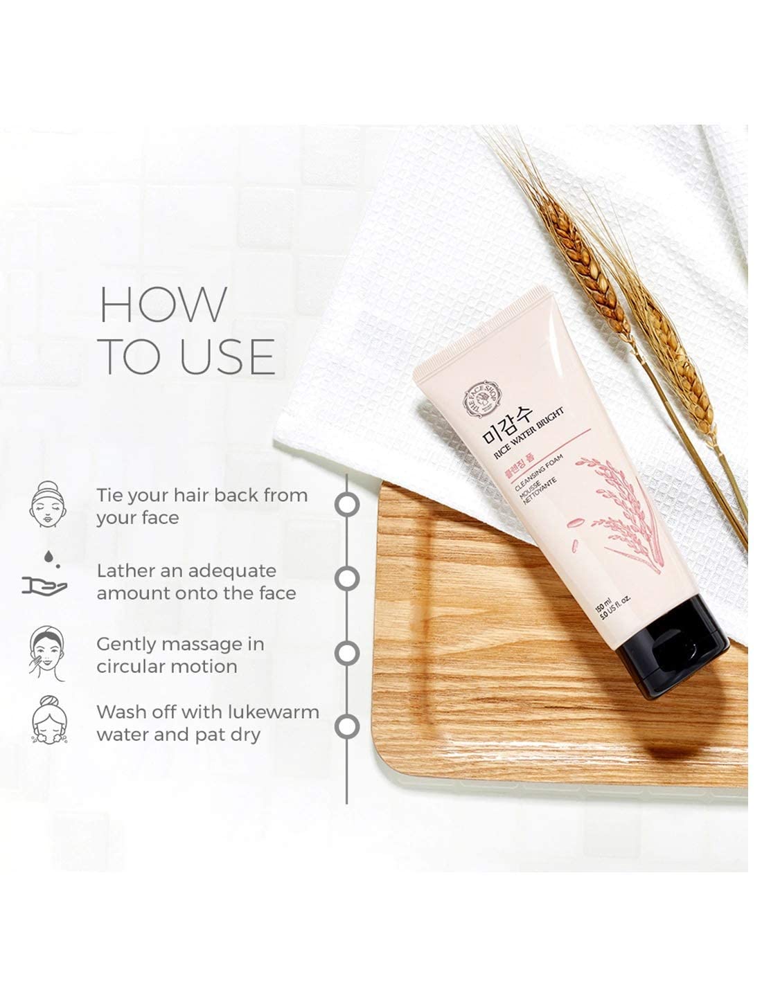Fiico BETT cleansing foam in hand for refreshing face wash