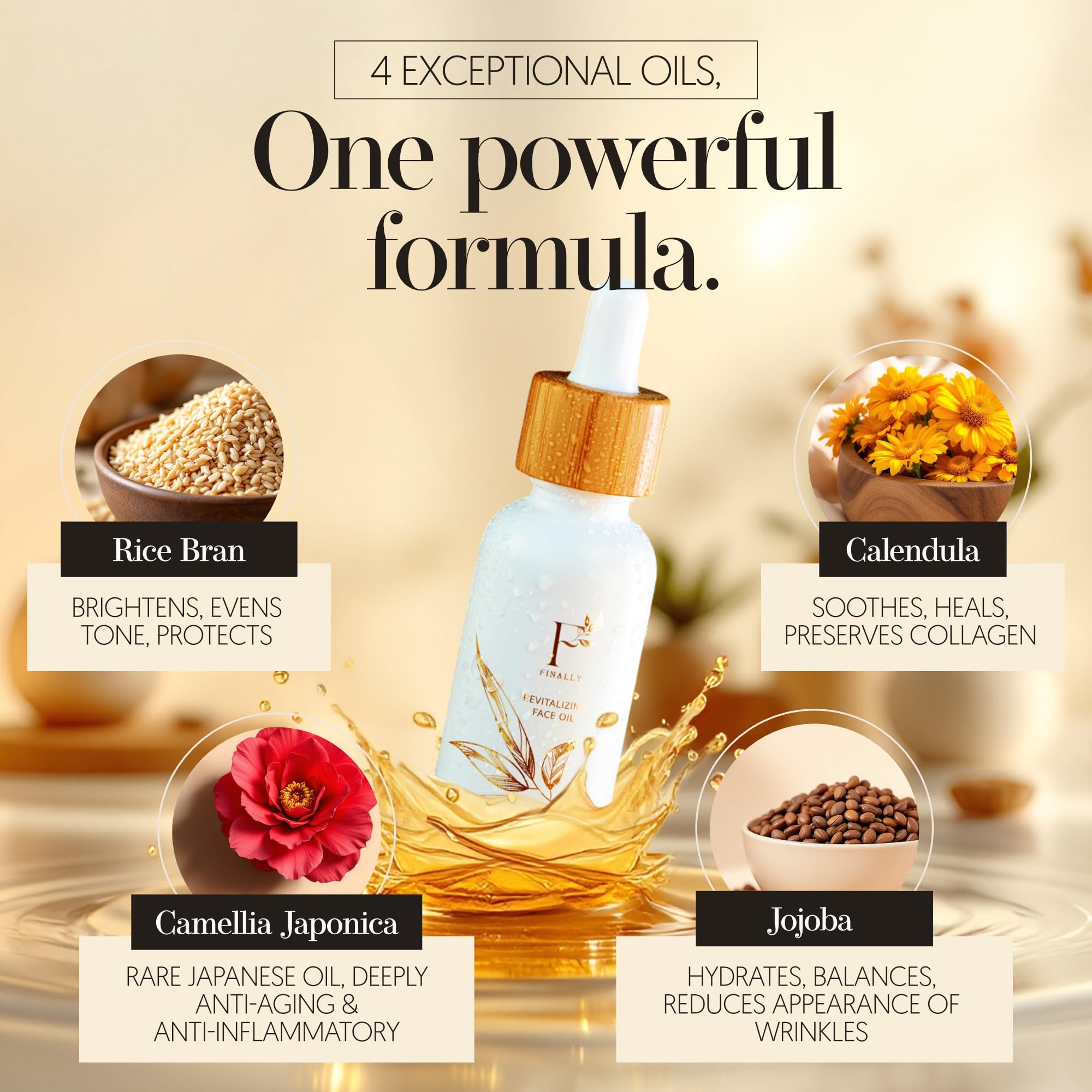 Finally Tsubaki Calendula closeup highlights soothing botanical benefits for sensitive skin