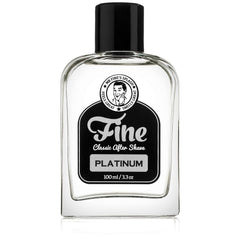 Fine Mr Fine Aftershave platinum bottle in classic barbershop setting