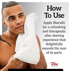 Fine Mr Fine Aftershave Platinum top notes of spicy pineapple brighten grooming