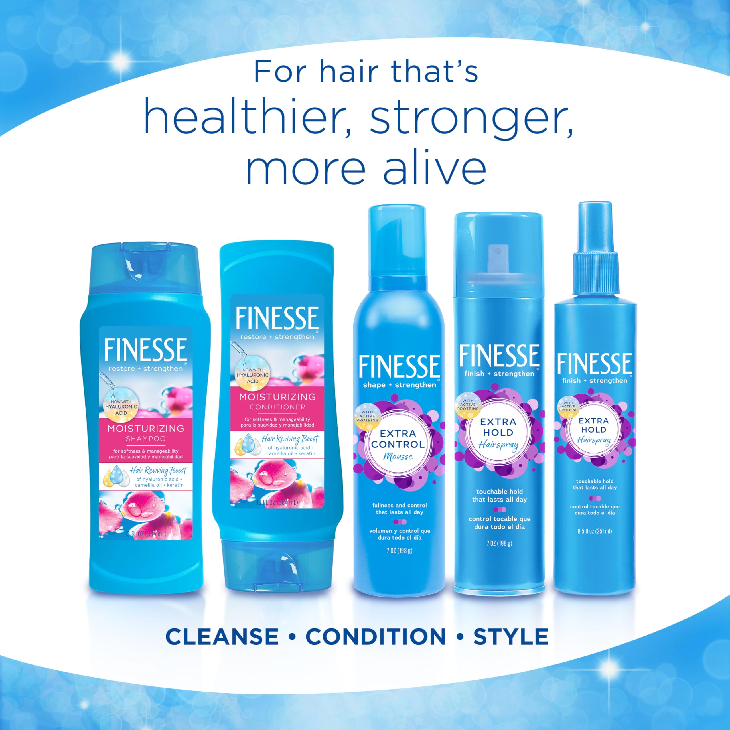 FINESSE-pack-of-6 13oz bottles signals value and reliable moisture for daily care.