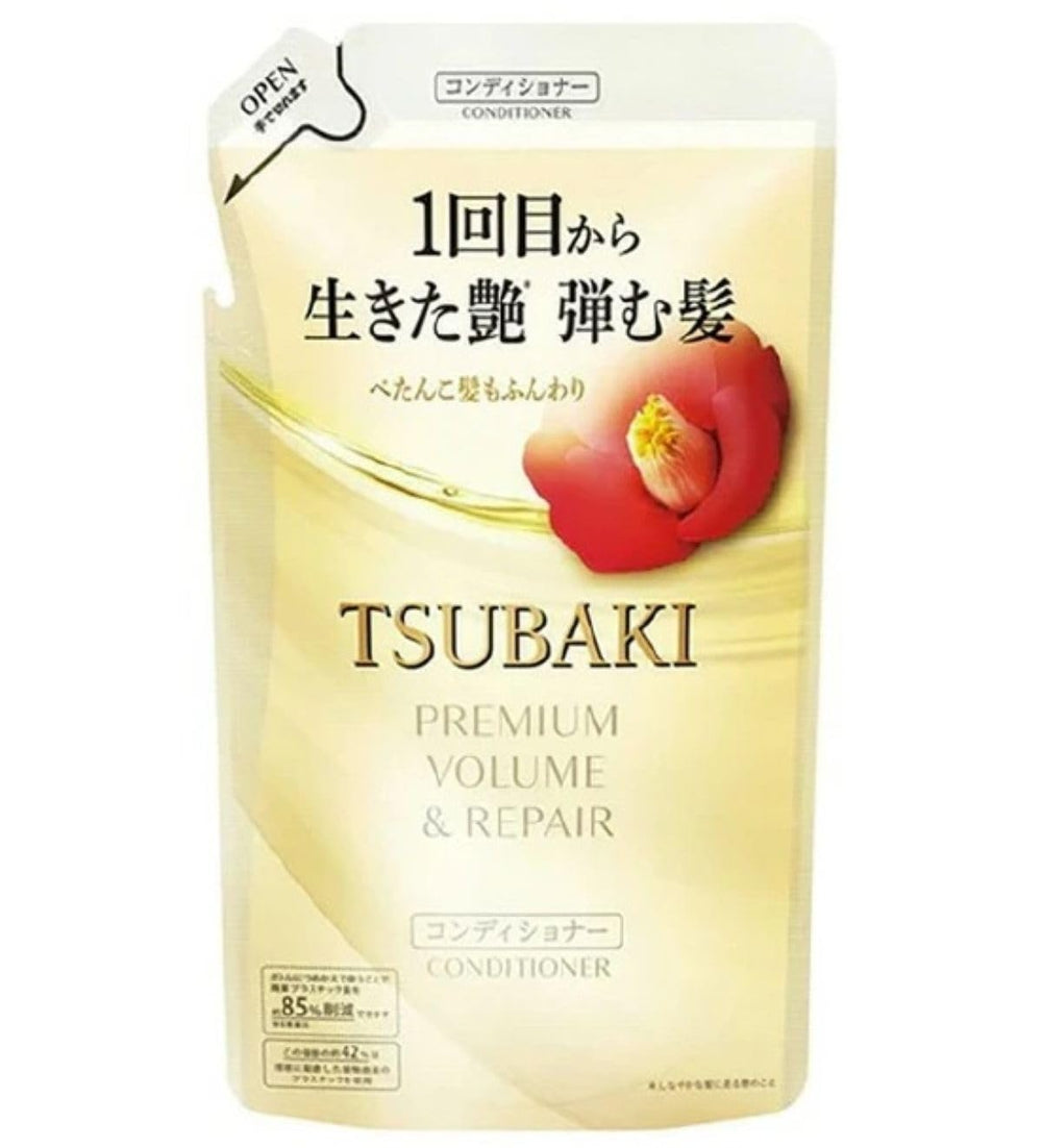 FineToday TSUBAKI refill packaging shows elegant design for easy at-home hair care refresh.