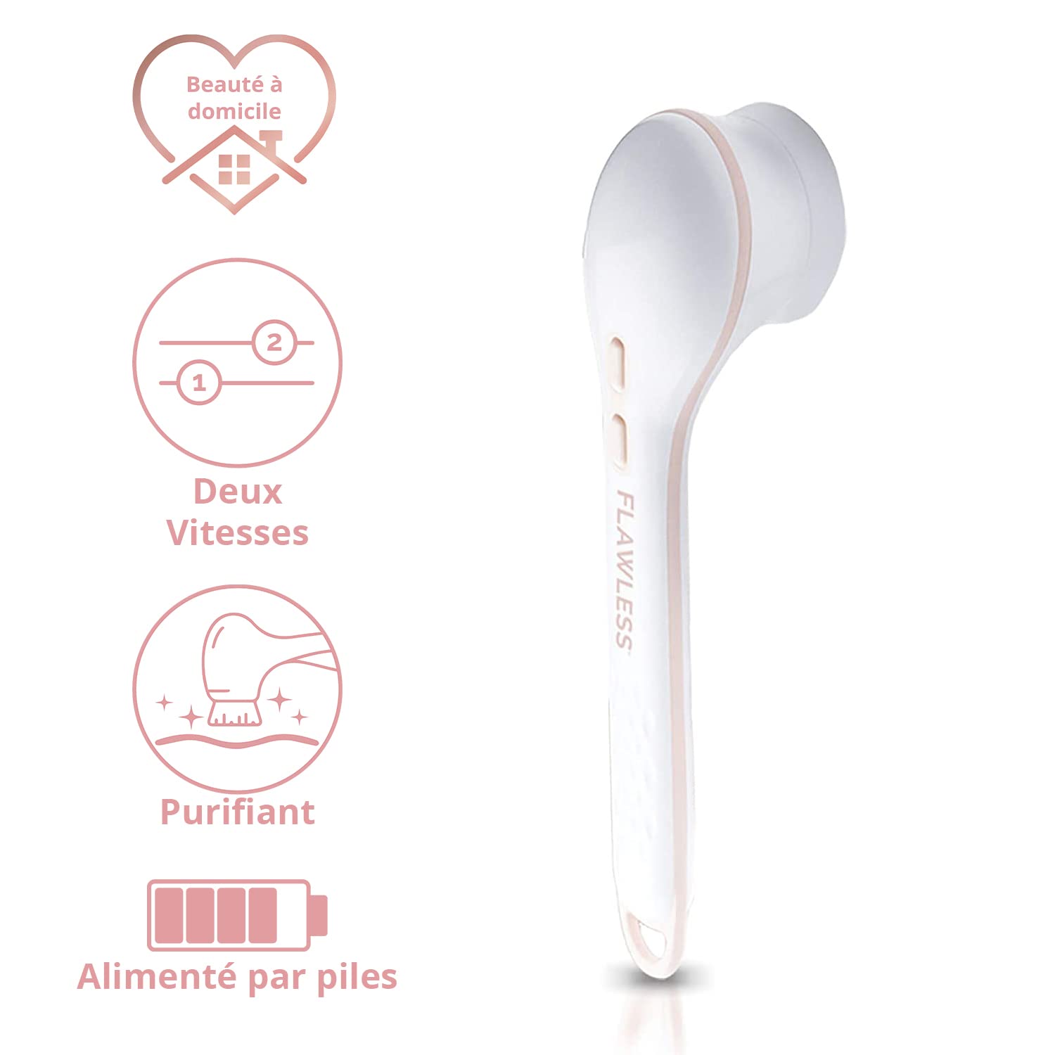 Cleansing Massage Head on Finishing Touch Flawless Cleanse Spa for relaxing muscle comfort.