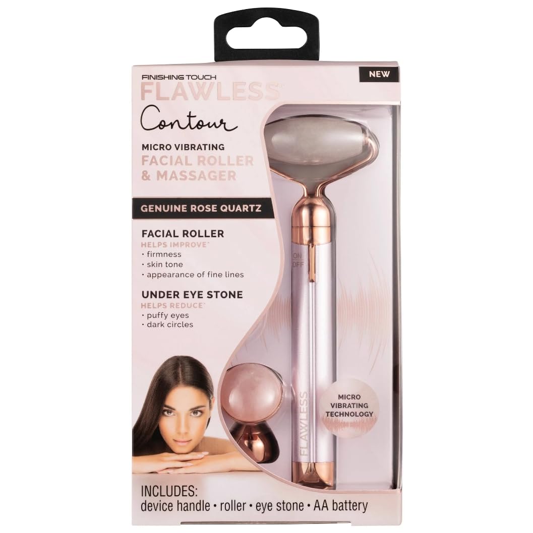 Finishing Touch Flawless Contour in-action demo showing battery-powered vibrating motion