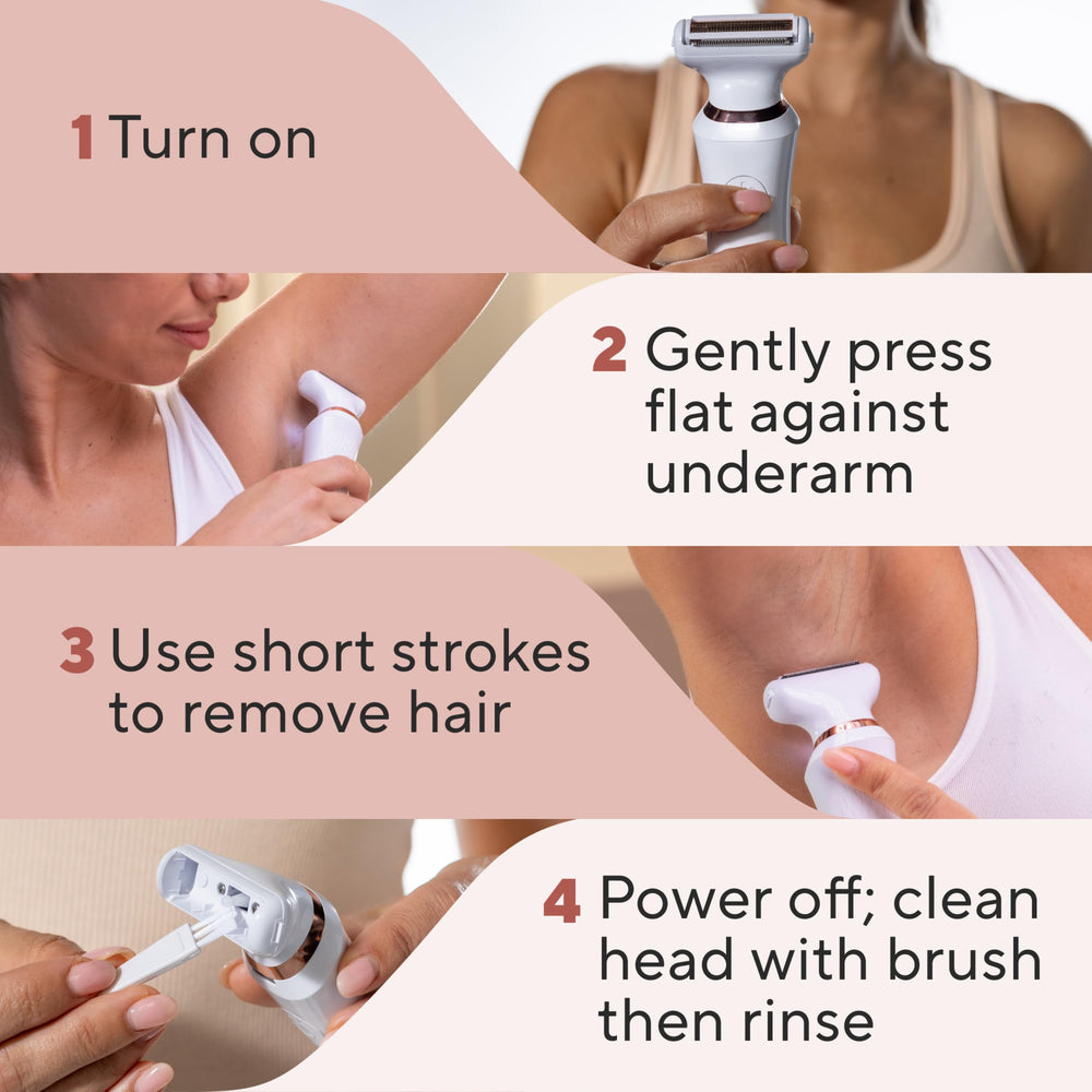 Finishing Touch Flawless contouring blade system tailored for sensitive underarms