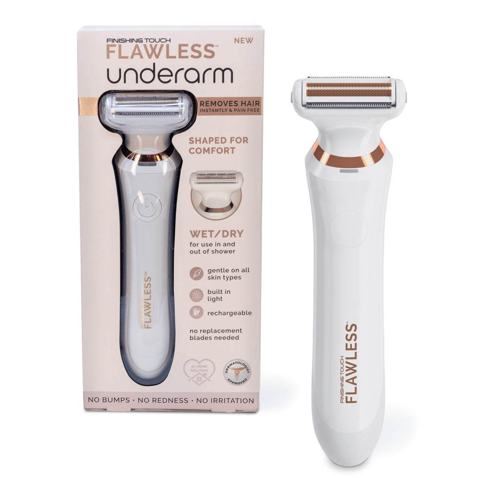 Finishing Touch Flawless underarm curved design contours for gentle hair removal
