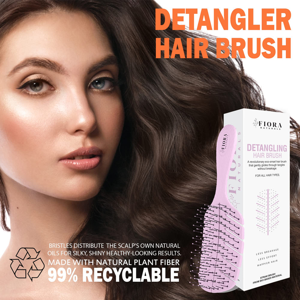 Fiora Naturals Detangler Brush made from bio-friendly materials for sustainable care