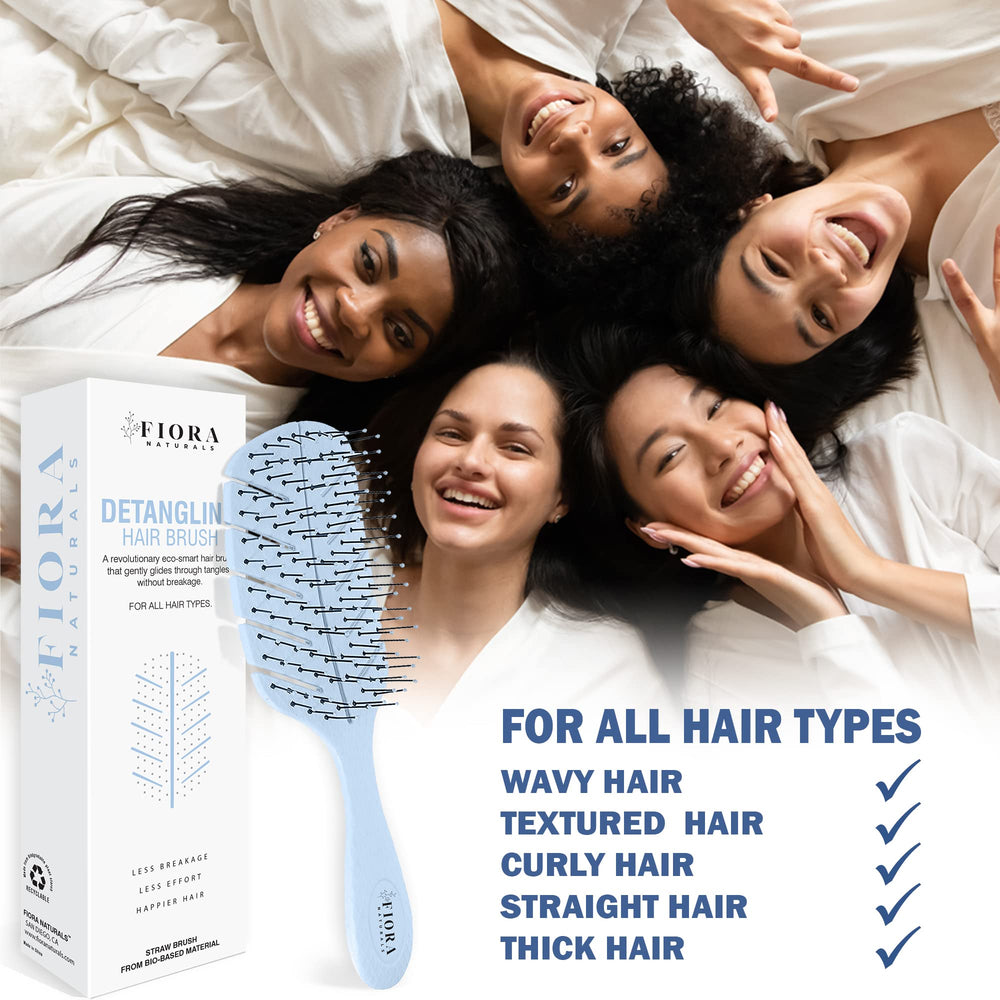 Fiora Naturals Detangler Brush biodegradable material eco-friendly choice