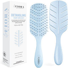 Fiora Naturals Detangler Brush closeup bristles for gentle detangling
