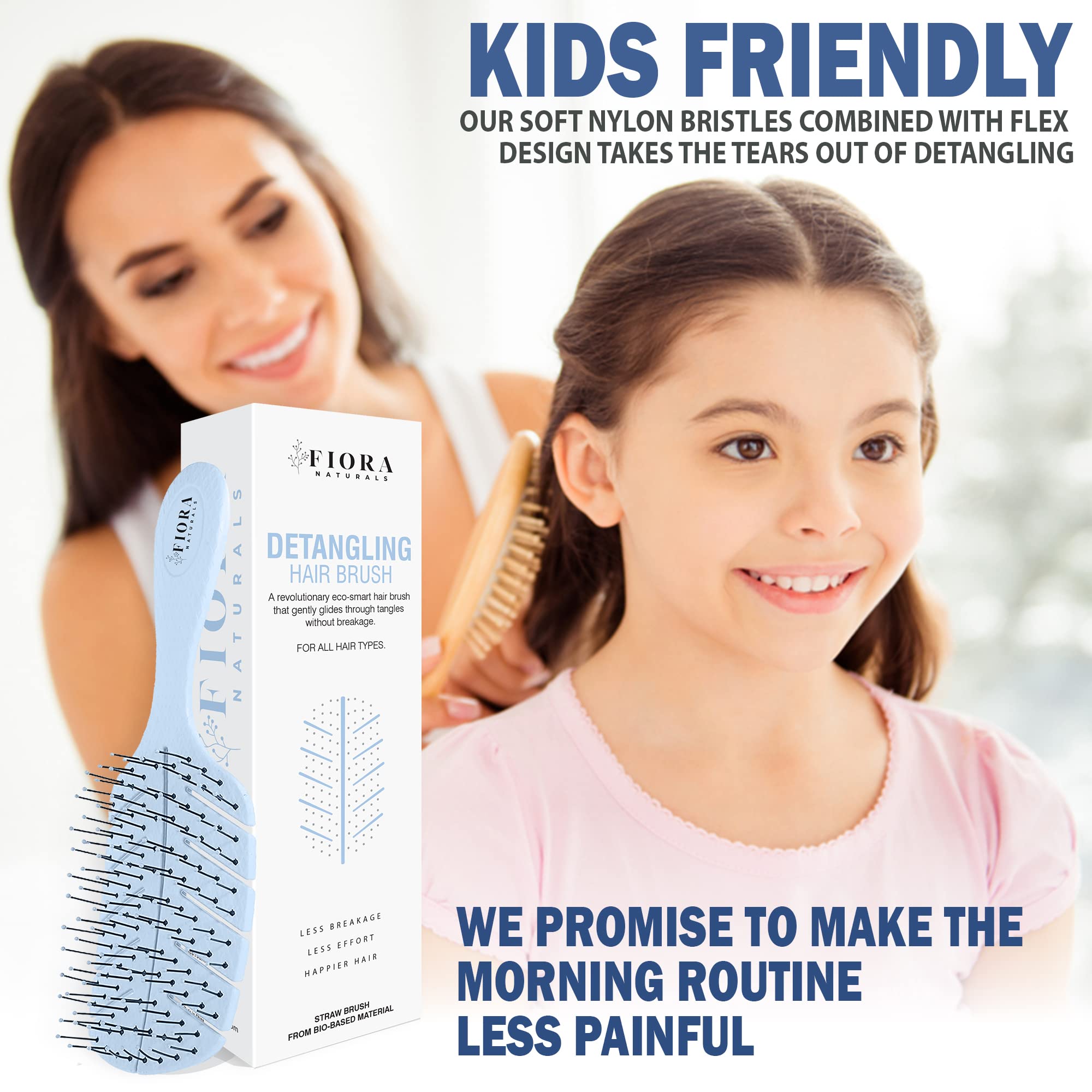 Fiora Naturals Detangler Brush drying efficiency with vented design