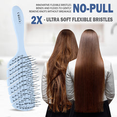 Fiora Naturals Detangler Brush kids-friendly bristles for tear-free mornings