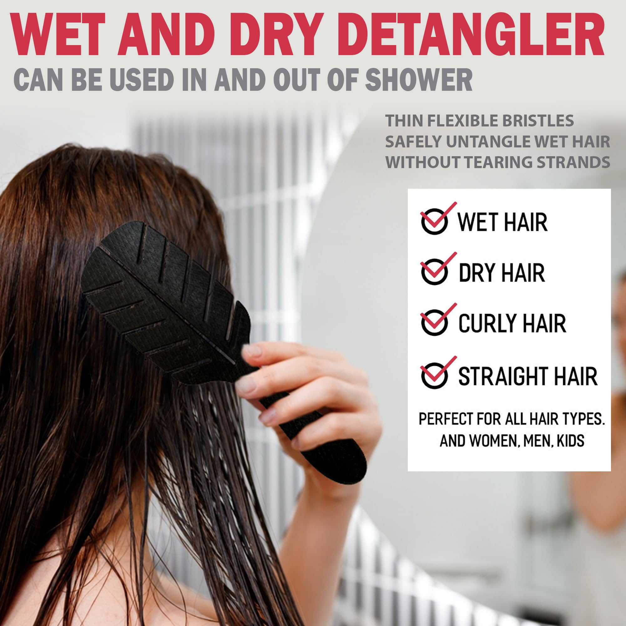 Fiora Naturals Detangler Brush used by kids during a morning detangling routine.