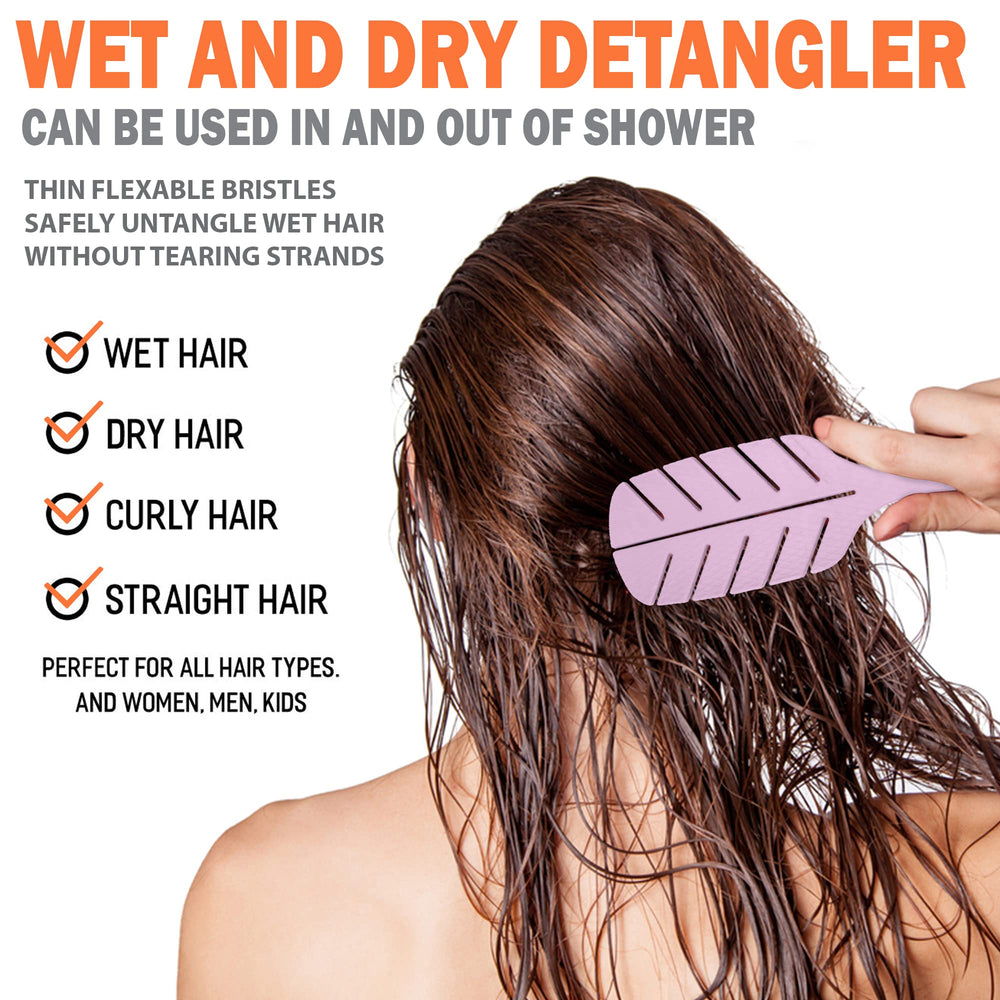 Fiora Naturals Detangler Brush delivers no-pull detangling to prevent breakage