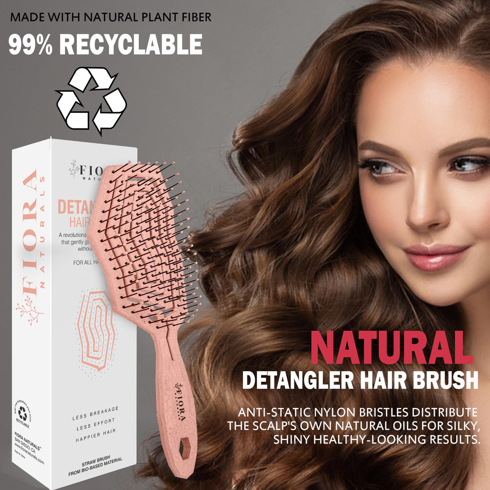 Fiora Naturals kid-friendly detangler brush with soft bristles for tears-free mornings.