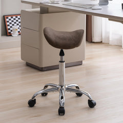 FIRAVOE Saddle Stool with five casters enables smooth, quiet movement
