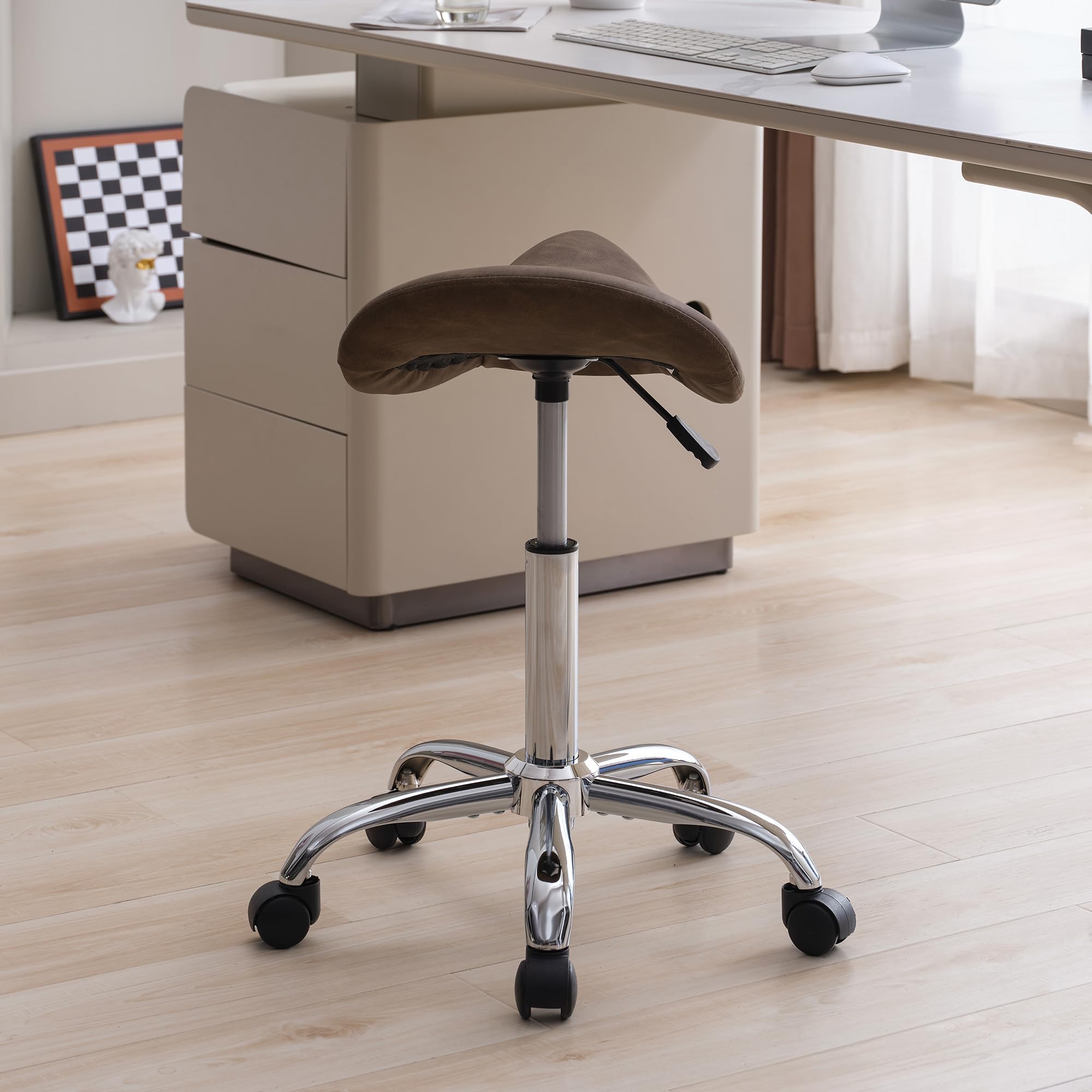 FIRAVOE Saddle Stool easy to assemble and wipe-clean
