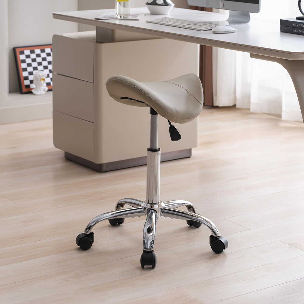 FIRAVOE Saddle Stool ergonomic design supports natural posture during long sessions.