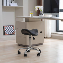 FIRAVOE Saddle Stool five casters glide quietly on floors