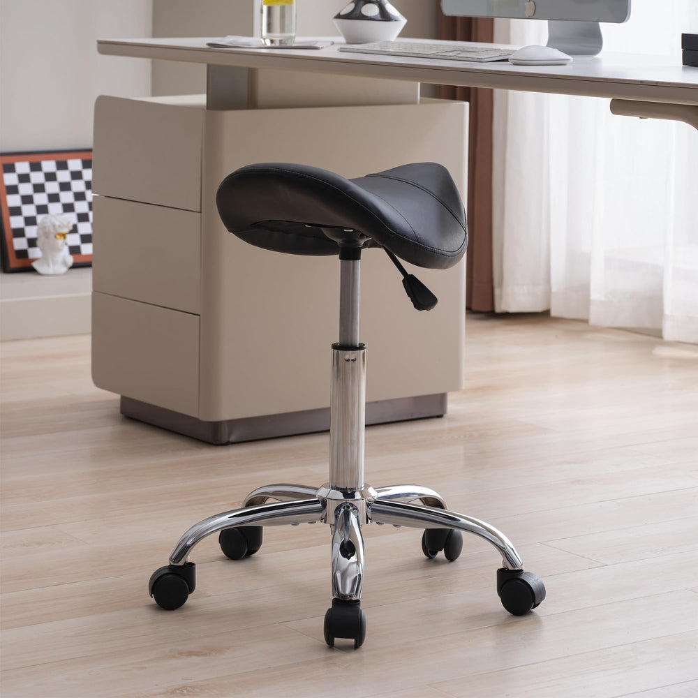 FIRAVOE Saddle Stool versatile for salons, clinics, and studios