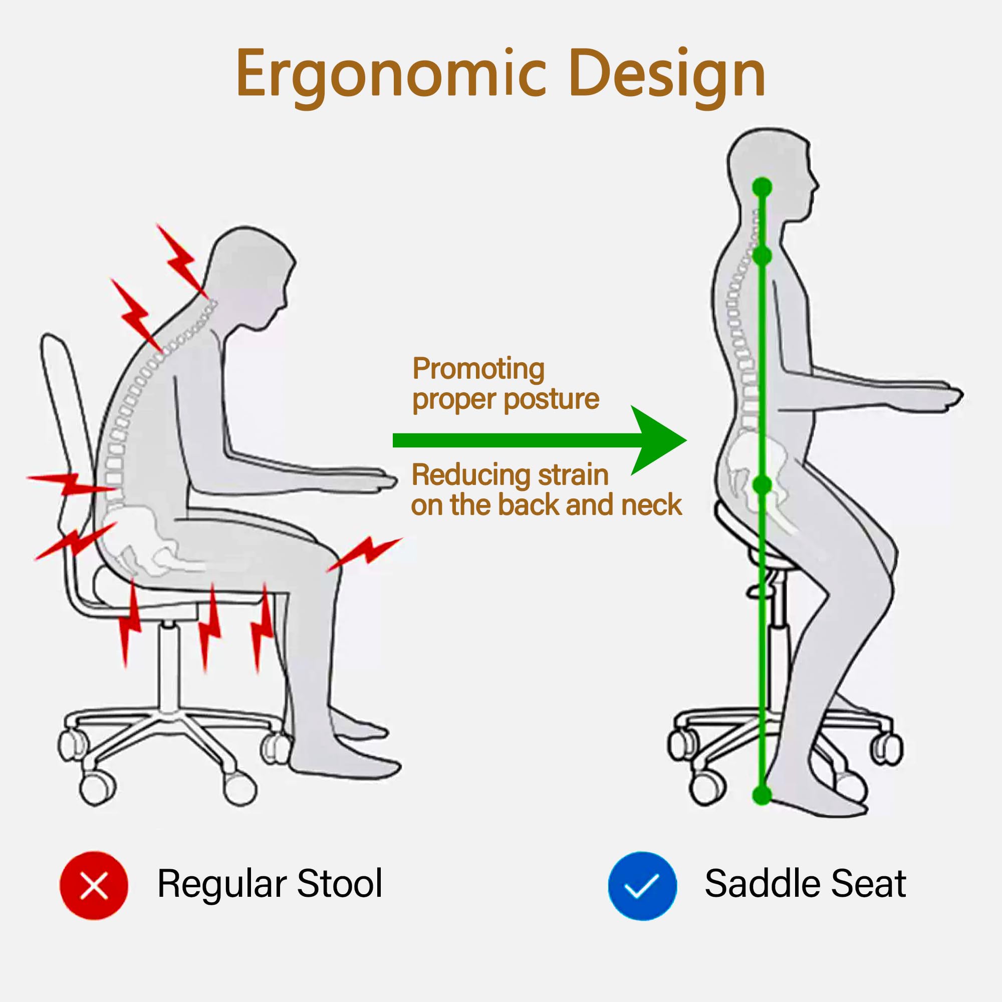 FIRAVOE Saddle Stool used in salons and clinics for mobility and versatility.