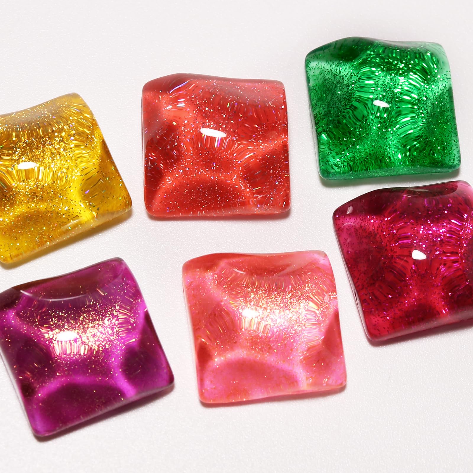 FireDeep glitter-green nails with long-lasting shine and color