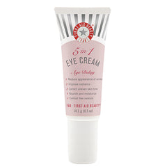 First Aid Beauty 5-in-1 Eye Cream bottle ready to hydrate and brighten under-eye
