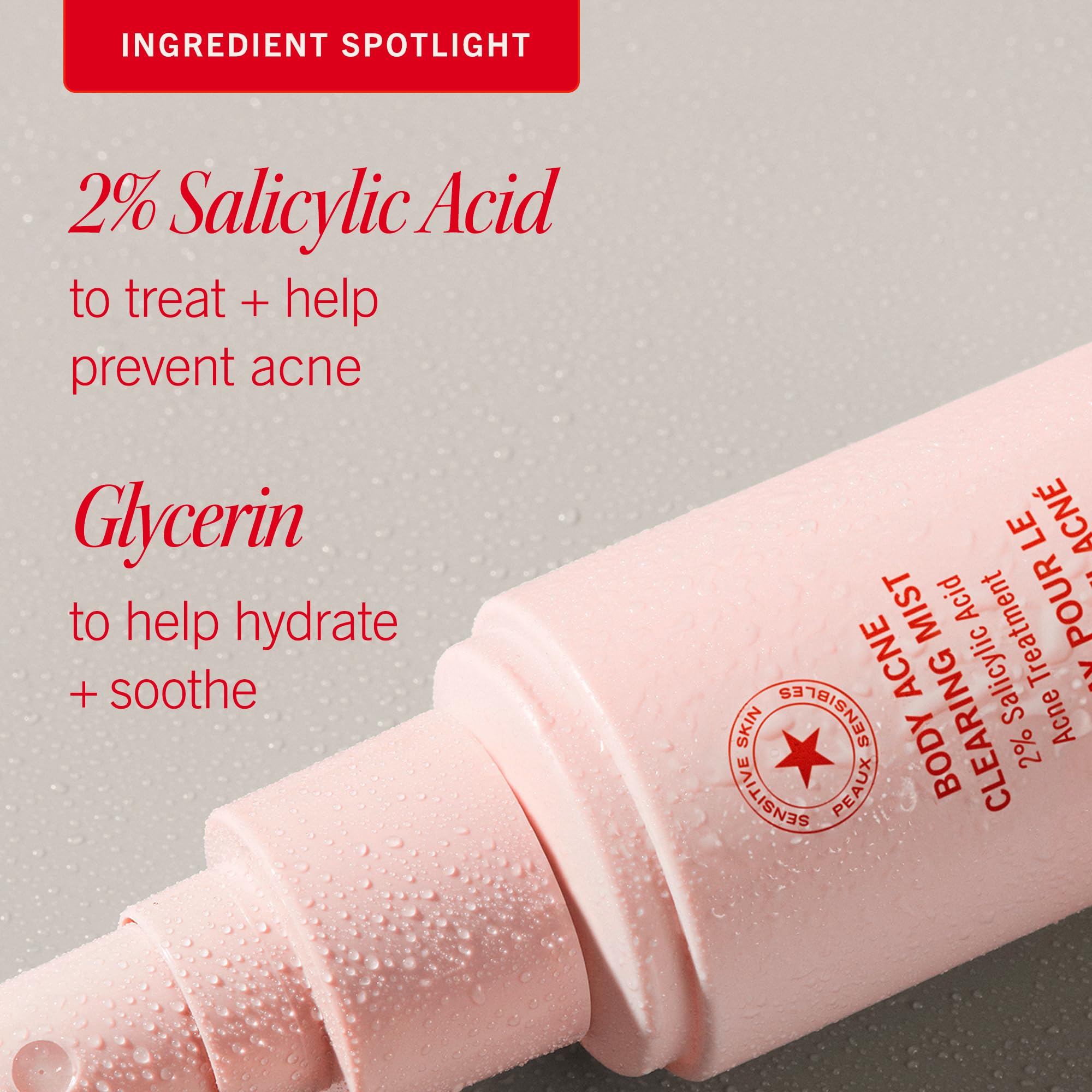 First Aid Beauty 360-degree spray works from any angle for even coverage