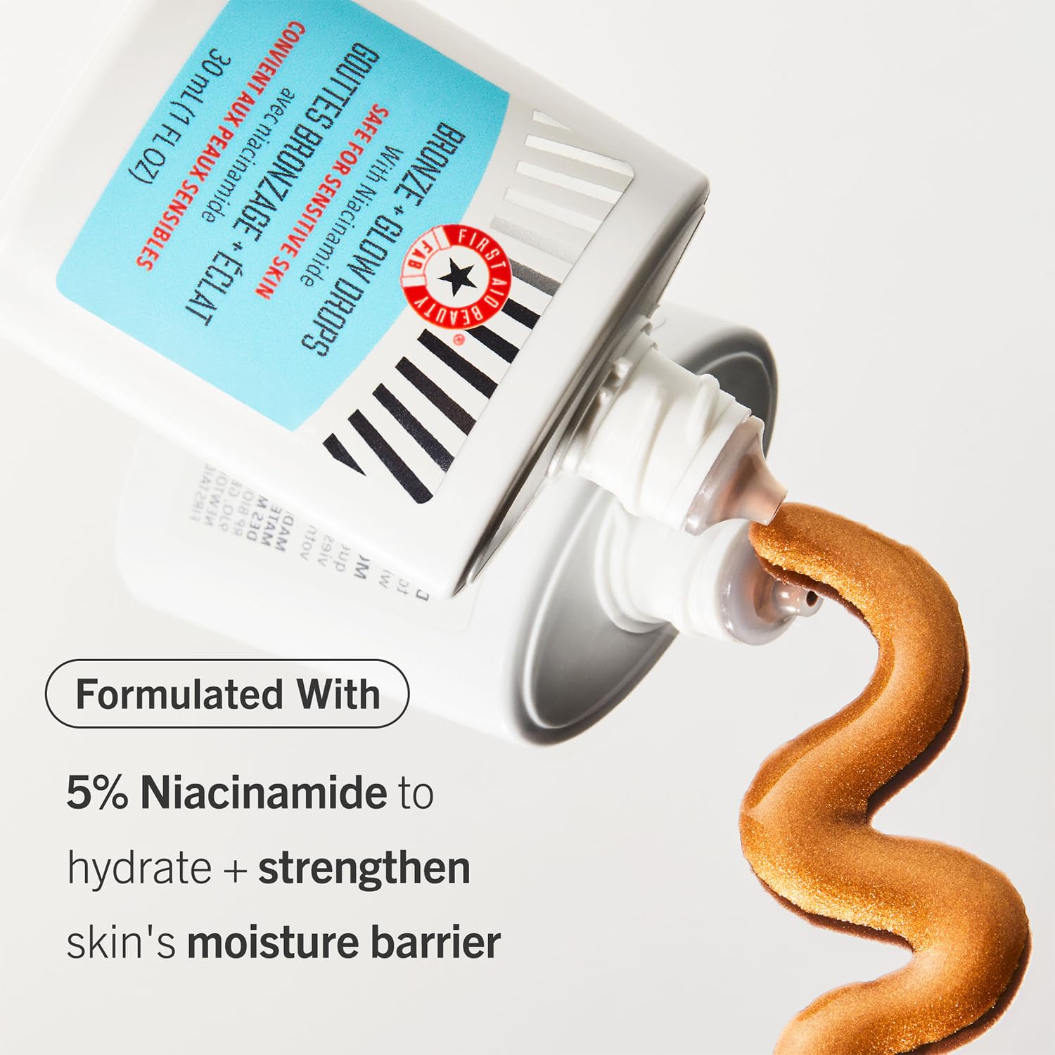 First Aid Beauty Bronze and Glow Drops hydrate for up to 24 hours