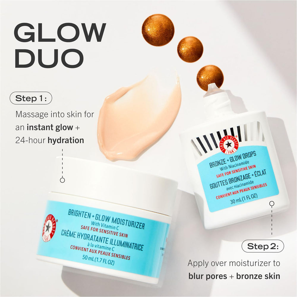 First Aid Beauty Bronze and Glow Drops are suitable for sensitive skin