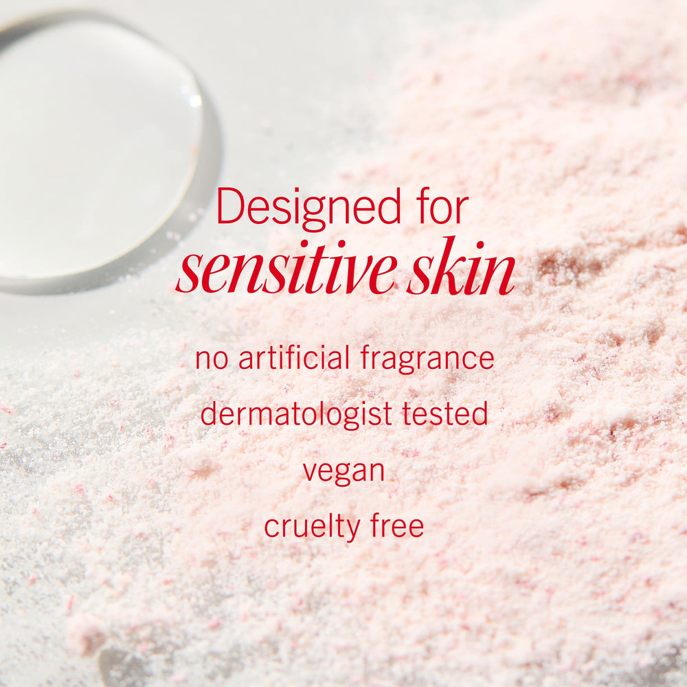 First Aid Beauty label indicates dermatologist-tested formula for all skin types