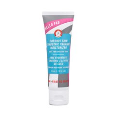 First Aid Beauty Hello FAB coconut skin smoothie jar close-up, hydration and radiance focus.