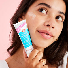 First Aid Beauty Hello FAB primer texture swirl for dewy prep.