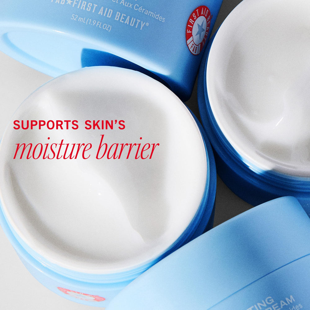 First Aid Beauty Hydrating Dewy Gel Cream fragrance-free label communicates clean formula