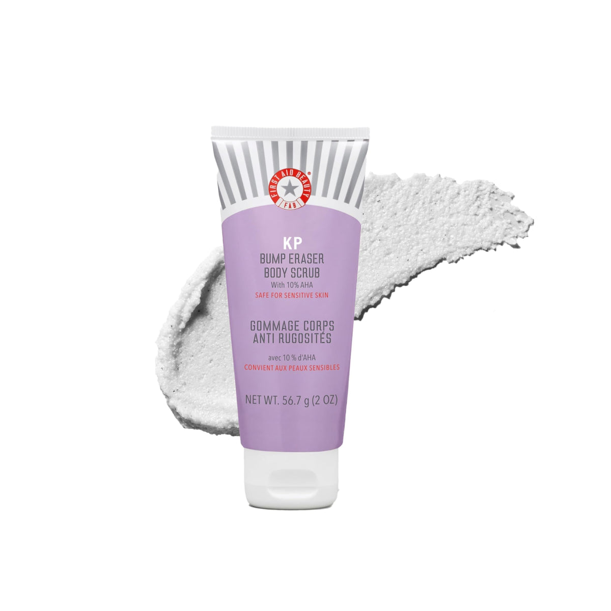 First Aid Beauty KP Bump Eraser bottle pour for quick exfoliation and smoother skin.