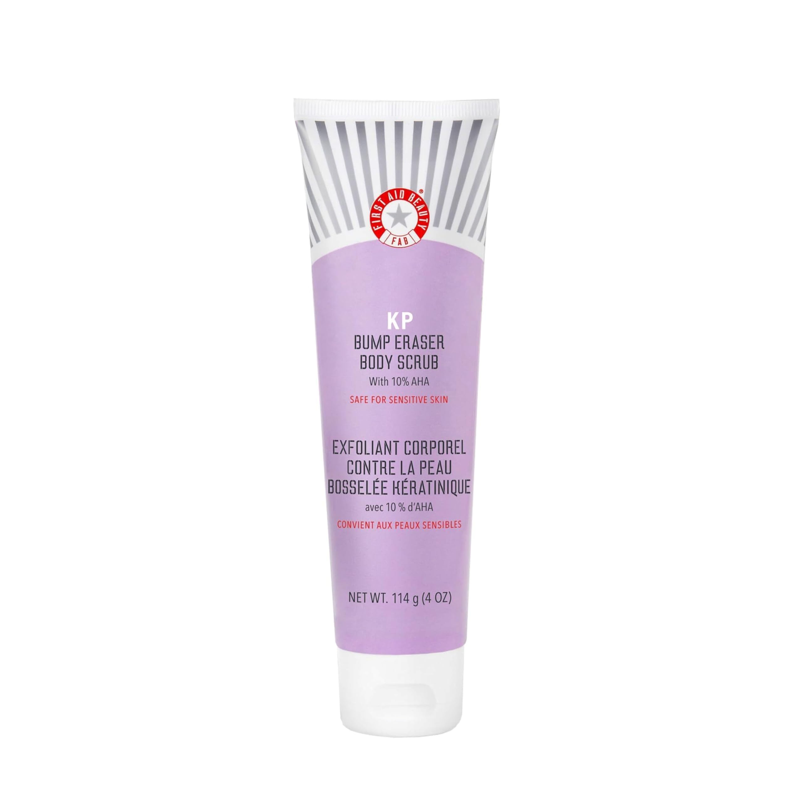 First Aid Beauty KP Bump Eraser bottle pour shows gentle exfoliation for smoother skin