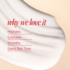 First Aid Beauty KP Smoothing peach scent evokes refreshing, skin-softening routine.