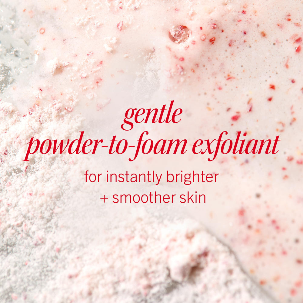First Aid Beauty Micro Powder Exfoliant creamy foam on contact demonstrates gentle resurfacing